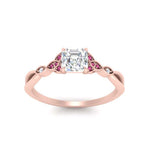 Load image into Gallery viewer, vintage-irish-knot-asscher-diamond-engagement-ring-with-pink-sapphire-in-rose-gold-FD124181ASRGSADRPI-NL-RG.jpg
