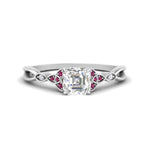 Load image into Gallery viewer, vintage-irish-knot-asscher-diamond-engagement-ring-with-pink-sapphire-in-white-gold-FD124181ASRGSADRPI-NL-WG.jpg