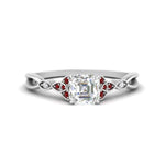 Load image into Gallery viewer, vintage-irish-knot-asscher-diamond-engagement-ring-with-ruby-in-white-gold-FD124181ASRGRUDR-NL-WG.jpg
