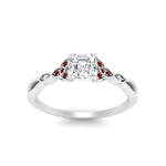 Load image into Gallery viewer, vintage-irish-knot-asscher-diamond-engagement-ring-with-ruby-in-white-gold-FD124181ASRGRUDR-NL-WG.jpg