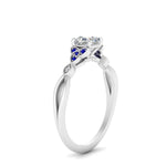 Load image into Gallery viewer, vintage-irish-knot-asscher-diamond-engagement-ring-with-sapphire-in-white-gold-FD124181ASRGSABL-NL-WG.jpg