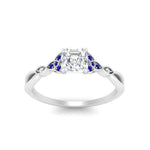 Load image into Gallery viewer, vintage-irish-knot-asscher-diamond-engagement-ring-with-sapphire-in-white-gold-FD124181ASRGSABL-NL-WG.jpg
