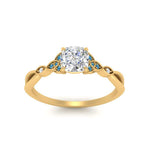 Load image into Gallery viewer, vintage-irish-knot-cushion-diamond-engagement-ring-with-blue-topaz-in-yellow-gold-FD124181CURGICBLTO-NL-YG.jpg