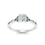 Load image into Gallery viewer, vintage-irish-knot-cushion-diamond-engagement-ring-with-emerald-in-white-gold-FD124181CURGEMGR-NL-WG.jpg
