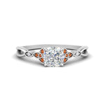 Load image into Gallery viewer, vintage-irish-knot-cushion-diamond-engagement-ring-with-orange-sapphire-in-white-gold-FD124181CURGSAOR-NL-WG.jpg