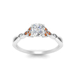 Load image into Gallery viewer, vintage-irish-knot-cushion-diamond-engagement-ring-with-orange-sapphire-in-white-gold-FD124181CURGSAOR-NL-WG.jpg