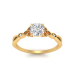 Load image into Gallery viewer, vintage-irish-knot-cushion-diamond-engagement-ring-with-orange-sapphire-in-yellow-gold-FD124181CURGSAOR-NL-YG.jpg
