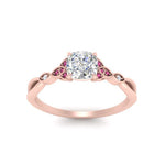 Load image into Gallery viewer, vintage-irish-knot-cushion-diamond-engagement-ring-with-pink-sapphire-in-rose-gold-FD124181CURGSADRPI-NL-RG.jpg

