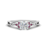 Load image into Gallery viewer, vintage-irish-knot-cushion-diamond-engagement-ring-with-pink-sapphire-in-white-gold-FD124181CURGSADRPI-NL-WG.jpg