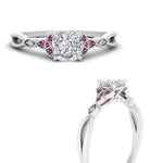 Load image into Gallery viewer, vintage-irish-knot-cushion-diamond-engagement-ring-with-pink-sapphire-in-white-gold-FD124181CURGSADRPI-NL-WG.jpg
