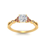 Load image into Gallery viewer, vintage-irish-knot-cushion-diamond-engagement-ring-with-pink-sapphire-in-yellow-gold-FD124181CURGSADRPI-NL-YG.jpg
