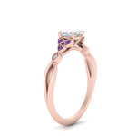 Load image into Gallery viewer, vintage-irish-knot-cushion-diamond-engagement-ring-with-purple-topaz-in-rose-gold-FD124181CURGVITO-NL-RG.jpg