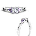 Load image into Gallery viewer, vintage-irish-knot-cushion-diamond-engagement-ring-with-purple-topaz-in-white-gold-FD124181CURGVITO-NL-WG.jpg