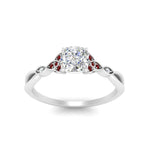 Load image into Gallery viewer, vintage-irish-knot-cushion-diamond-engagement-ring-with-ruby-in-white-gold-FD124181CURGRUDR-NL-WG.jpg