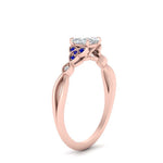 Load image into Gallery viewer, vintage-irish-knot-cushion-diamond-engagement-ring-with-sapphire-in-rose-gold-FD124181CURGSABL-NL-RG.jpg