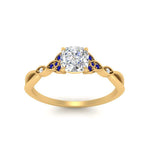 Load image into Gallery viewer, vintage-irish-knot-cushion-diamond-engagement-ring-with-sapphire-in-yellow-gold-FD124181CURGSABL-NL-YG.jpg
