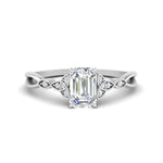Load image into Gallery viewer, vintage-irish-knot-emerald-cut-diamond-engagement-ring-in-white-gold-FD124181EMR-NL-WG.jpg