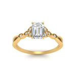 Load image into Gallery viewer, vintage-irish-knot-emerald-cut-diamond-engagement-ring-in-yellow-gold-FD124181EMR-NL-YG.jpg
