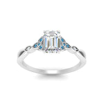 Load image into Gallery viewer, vintage-irish-knot-emerald-cut-diamond-engagement-ring-with-blue-topaz-in-white-gold-FD124181EMRGICBLTO-NL-WG.jpg
