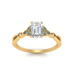 Load image into Gallery viewer, vintage-irish-knot-emerald-cut-diamond-engagement-ring-with-blue-topaz-in-yellow-gold-FD124181EMRGICBLTO-NL-YG.jpg
