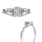 Load image into Gallery viewer, vintage-irish-knot-emerald-cut-diamond-engagement-ring-with-pink-sapphire-in-white-gold-FD124181EMRGSADRPI-NL-WG.jpg
