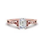Load image into Gallery viewer, vintage-irish-knot-emerald-cut-diamond-engagement-ring-with-ruby-in-rose-gold-FD124181EMRGRUDR-NL-RG.jpg
