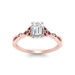 Load image into Gallery viewer, vintage-irish-knot-emerald-cut-diamond-engagement-ring-with-ruby-in-rose-gold-FD124181EMRGRUDR-NL-RG.jpg