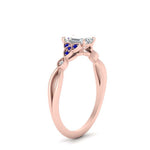 Load image into Gallery viewer, vintage-irish-knot-emerald-cut-diamond-engagement-ring-with-sapphire-in-rose-gold-FD124181EMRGSABL-NL-RG.jpg
