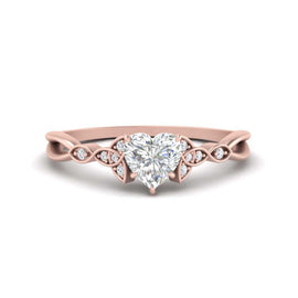 Celtic Knot Heart Lab Created Engagement Ring