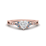 Load image into Gallery viewer, vintage-irish-knot-heart-diamond-engagement-ring-with-blue-topaz-in-rose-gold-FD124181HTRGICBLTO-NL-RG.jpg