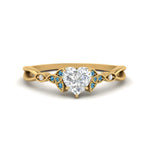 Load image into Gallery viewer, vintage-irish-knot-heart-diamond-engagement-ring-with-blue-topaz-in-yellow-gold-FD124181HTRGICBLTO-NL-YG.jpg