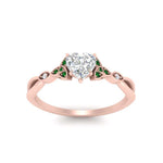 Load image into Gallery viewer, vintage-irish-knot-heart-diamond-engagement-ring-with-emerald-in-rose-gold-FD124181HTRGEMGR-NL-RG.jpg