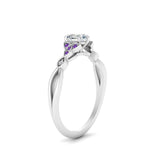 Load image into Gallery viewer, vintage-irish-knot-heart-diamond-engagement-ring-with-purple-topaz-in-white-gold-FD124181HTRGVITO-NL-WG.jpg