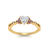 Load image into Gallery viewer, vintage-irish-knot-heart-diamond-engagement-ring-with-purple-topaz-in-yellow-gold-FD124181HTRGVITO-NL-YG.jpg