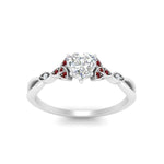 Load image into Gallery viewer, vintage-irish-knot-heart-diamond-engagement-ring-with-ruby-in-white-gold-FD124181HTRGRUDR-NL-WG.jpg