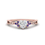 Load image into Gallery viewer, vintage-irish-knot-heart-diamond-engagement-ring-with-sapphire-in-rose-gold-FD124181HTRGSABL-NL-RG.jpg