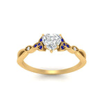 Load image into Gallery viewer, vintage-irish-knot-heart-diamond-engagement-ring-with-sapphire-in-yellow-gold-FD124181HTRGSABL-NL-YG.jpg