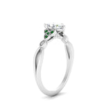 Load image into Gallery viewer, vintage-irish-knot-marquise-diamond-engagement-ring-with-emerald-in-white-gold-FD124181MQRGEMGR-NL-WG.jpg
