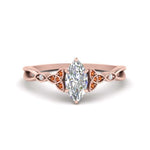 Load image into Gallery viewer, vintage-irish-knot-marquise-diamond-engagement-ring-with-orange-sapphire-in-rose-gold-FD124181MQRGSAOR-NL-RG.jpg
