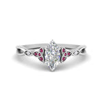 Load image into Gallery viewer, vintage-irish-knot-marquise-diamond-engagement-ring-with-pink-sapphire-in-white-gold-FD124181MQRGSADRPI-NL-WG.jpg
