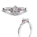 Load image into Gallery viewer, vintage-irish-knot-marquise-diamond-engagement-ring-with-pink-sapphire-in-white-gold-FD124181MQRGSADRPI-NL-WG.jpg
