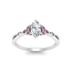 Load image into Gallery viewer, vintage-irish-knot-marquise-diamond-engagement-ring-with-pink-sapphire-in-white-gold-FD124181MQRGSADRPI-NL-WG.jpg
