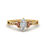 Load image into Gallery viewer, vintage-irish-knot-marquise-diamond-engagement-ring-with-pink-sapphire-in-yellow-gold-FD124181MQRGSADRPI-NL-YG.jpg
