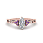 Load image into Gallery viewer, vintage-irish-knot-marquise-diamond-engagement-ring-with-purple-topaz-in-rose-gold-FD124181MQRGVITO-NL-RG.jpg
