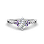Load image into Gallery viewer, vintage-irish-knot-marquise-diamond-engagement-ring-with-purple-topaz-in-white-gold-FD124181MQRGVITO-NL-WG.jpg
