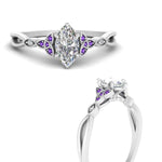 Load image into Gallery viewer, vintage-irish-knot-marquise-diamond-engagement-ring-with-purple-topaz-in-white-gold-FD124181MQRGVITO-NL-WG.jpg
