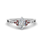 Load image into Gallery viewer, vintage-irish-knot-marquise-diamond-engagement-ring-with-ruby-in-white-gold-FD124181MQRGRUDR-NL-WG.jpg
