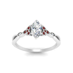 Load image into Gallery viewer, vintage-irish-knot-marquise-diamond-engagement-ring-with-ruby-in-white-gold-FD124181MQRGRUDR-NL-WG.jpg
