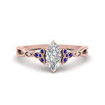 Load image into Gallery viewer, vintage-irish-knot-marquise-diamond-engagement-ring-with-sapphire-in-rose-gold-FD124181MQRGSABL-NL-RG.jpg
