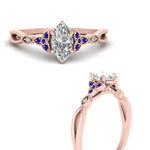 Load image into Gallery viewer, vintage-irish-knot-marquise-diamond-engagement-ring-with-sapphire-in-rose-gold-FD124181MQRGSABL-NL-RG.jpg

